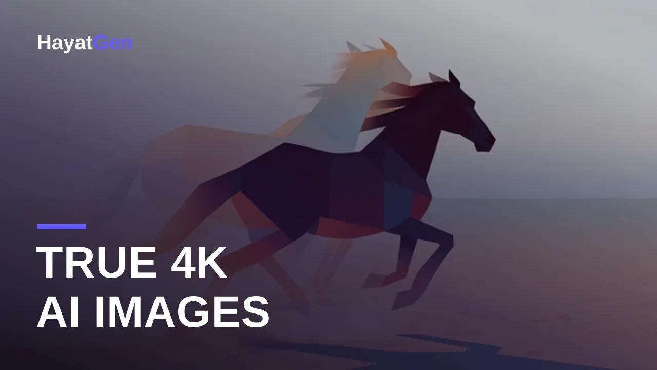 4K AI image generator thumbnail showing an ultra-detailed AI render in crisp high resolution