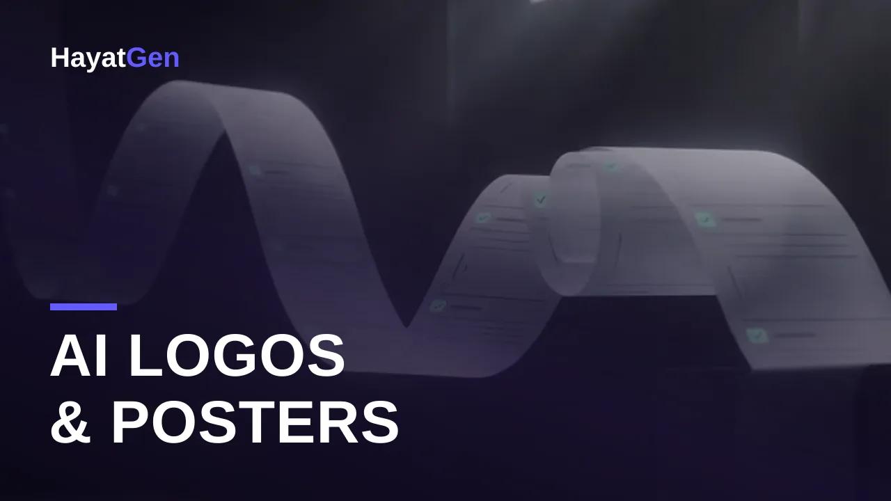 AI image generator for logos and posters thumbnail with bold typography design