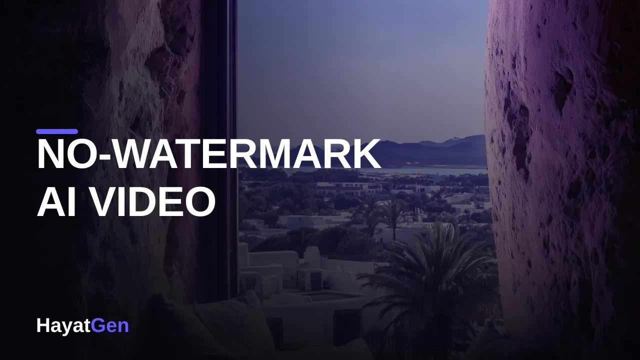 AI video generator no watermark online thumbnail showing a clean cinematic clip with no logo stamp