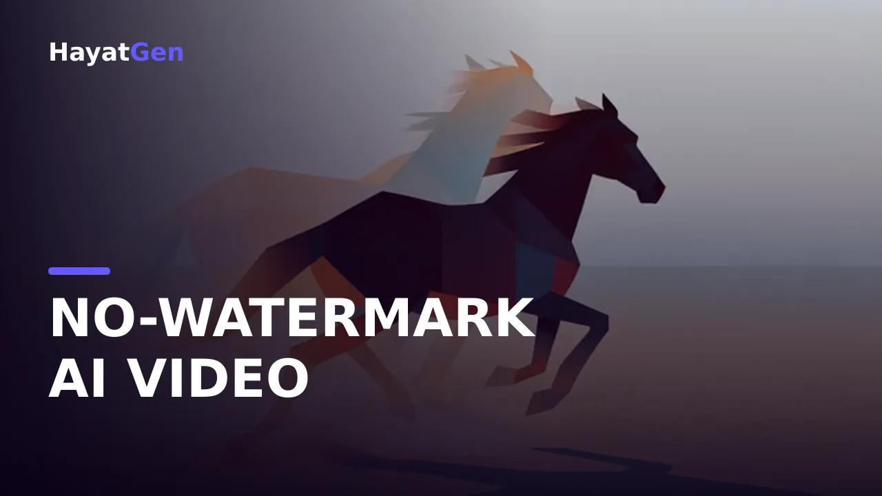 Free AI video generator no watermark thumbnail showing clean video frame on dark purple