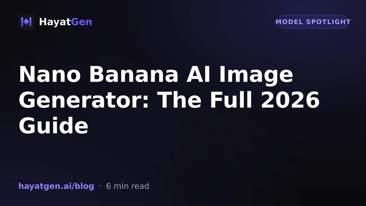 Nano Banana AI Image Generator: The Full 2026 Guide — HayatGen blog cover