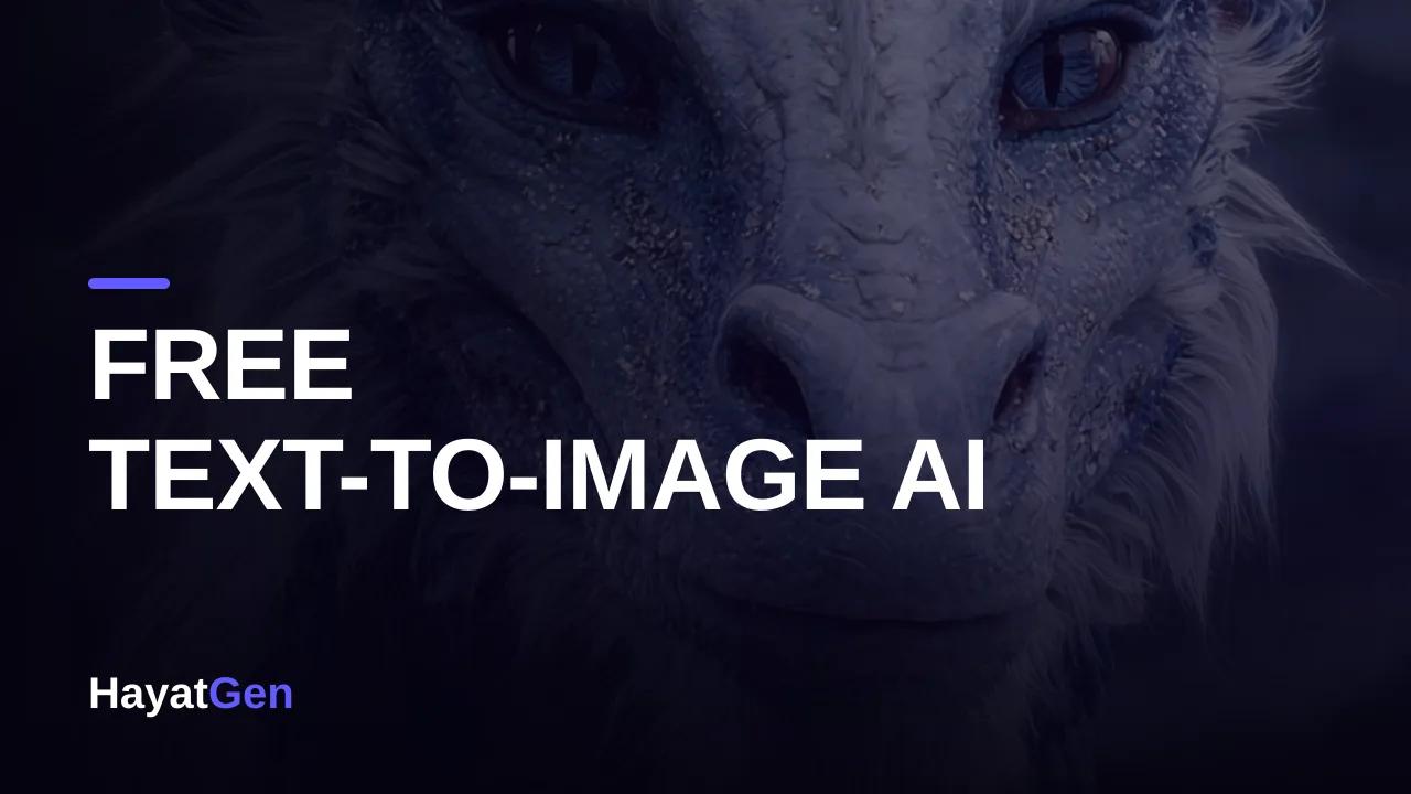 Text to image AI free online thumbnail showing a glowing prompt turning into art on dark purple