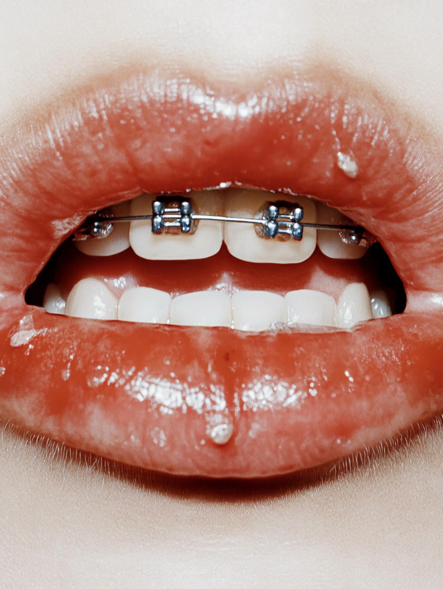 AI-generated beauty macro of glossy lips made with FLUX 1.1 Pro Ultra on HayatGen