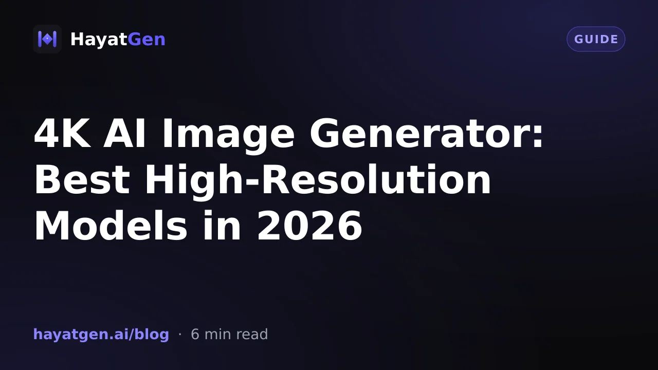 4K AI image generator thumbnail showing an ultra-detailed AI render in crisp high resolution