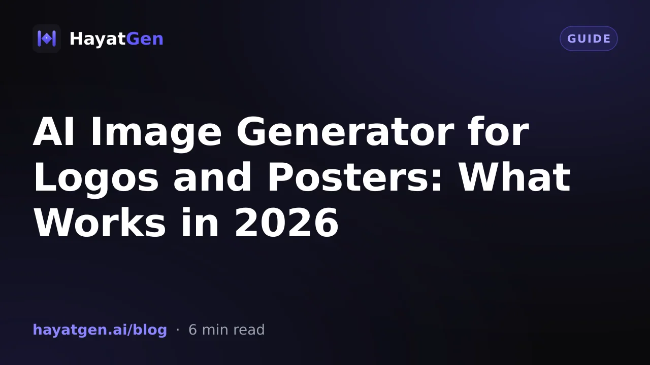 AI image generator for logos and posters thumbnail with bold typography design