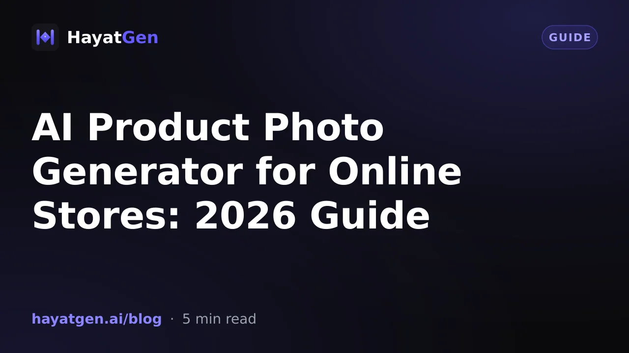 AI product photo generator thumbnail showing on-model fashion ecommerce photography