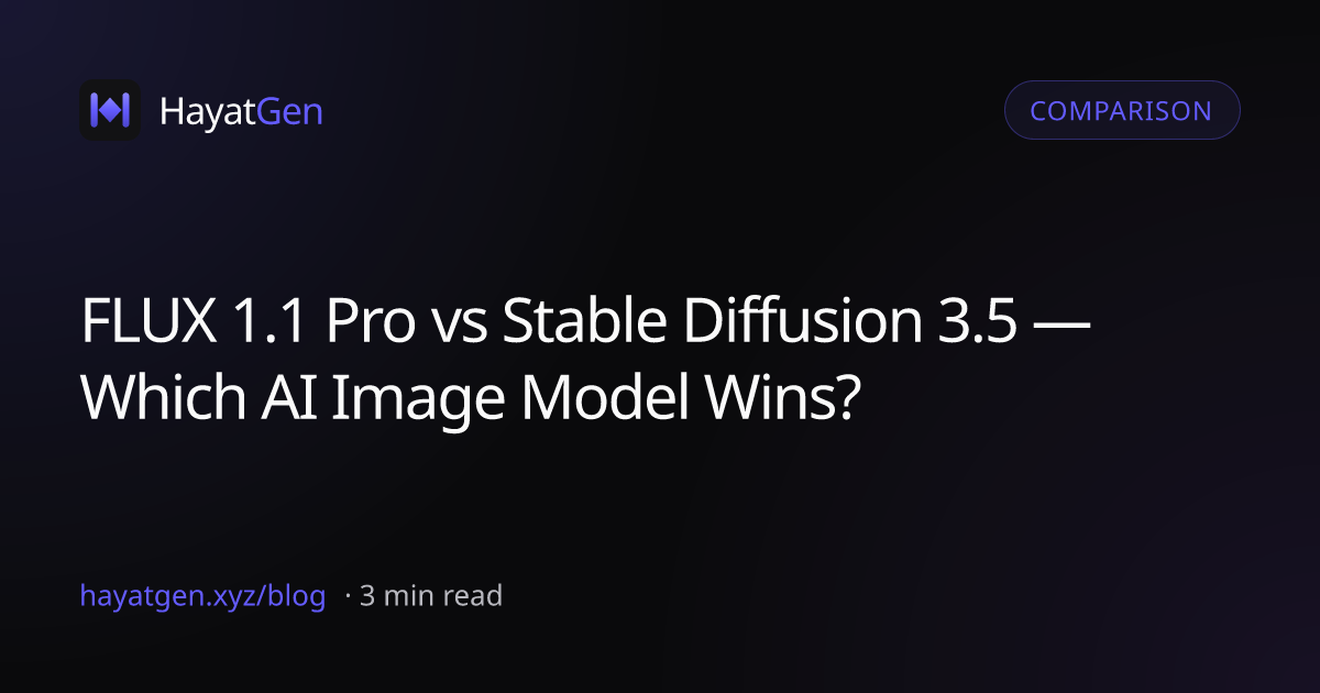 FLUX 1.1 Pro vs Stable Diffusion 3.5 — AI Image Comparison (2026)